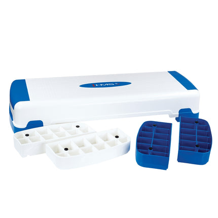 Aerobic Step Platform, White-Blue, Non-Slip Surface