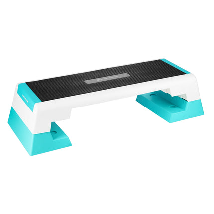 Aerobic Step Platform, White/Mint, Adjustable Height