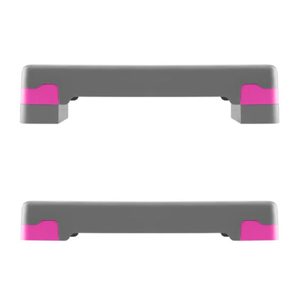 Aerobic Stepper, Adjustable Height, Gray/Pink