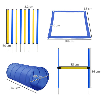 Dog Agility Training Set – Tunnel, Slalom, Hurdles