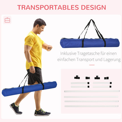 Agility tréninková sada pro psy - 4 slalomové překážky, bílá