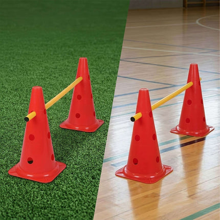 Sada agility překážek s 12 kužely a 6 nastavitelnými tyčemi