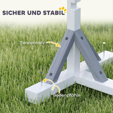 Agility sada pro psy - 4dílná, výškově nastavitelné překážky