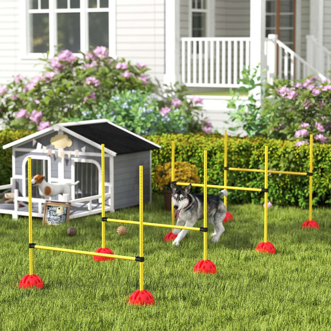 Agility sada pro psy, 5dílná s nastavitelnými překážkami