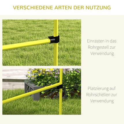 Hundetrainings-Slalomset – 4 gelbe Kunststoffhürden