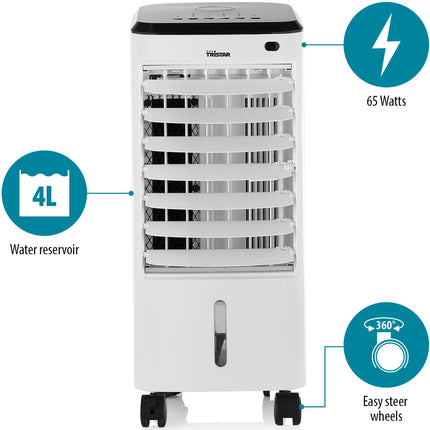 Luftkühler mit Eispacks und Timer 4L 65W