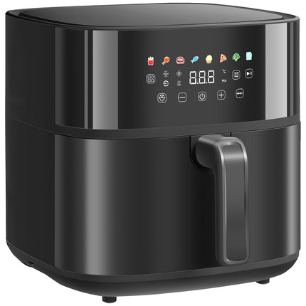 Heißluftfritteuse, 8L, 8 Programme, LED-Display, Schwarz