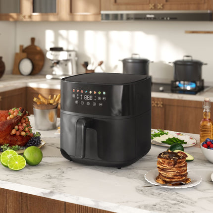 Heißluftfritteuse, 8L, 8 Programme, LED-Display, Schwarz