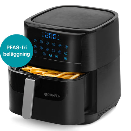 Heißluftfritteuse XL Keramik 5,5 l 1800 W AF600 Schwarz