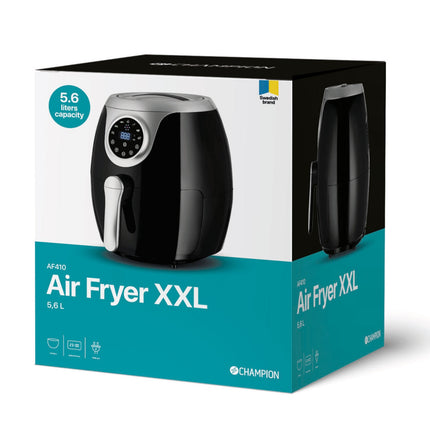 Heißluftfritteuse XXL 5,6L 1800W AF410 Schwarz/Silber