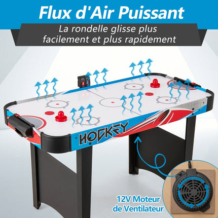 Air hockey stůl 48 palců, LED počítadlo skóre, 12V ventilátor