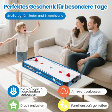 Air hockey stůl s 12V motorem, 2 puky a pálky