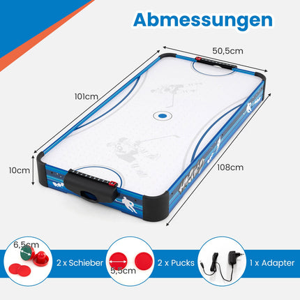 Air hockey stůl s 12V motorem, 2 puky a pálky