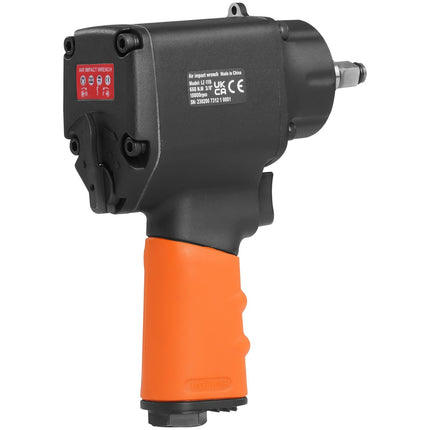 Air Impact Wrench, 3/8in Square Drive, 690 Ft-Lb
