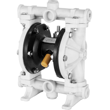 Air-Operated Double Diaphragm Pump, PTFE, 2.5 GPM, 1/2 in