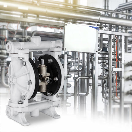 Air-Operated Double Diaphragm Pump, PTFE, 2.5 GPM, 1/2 in