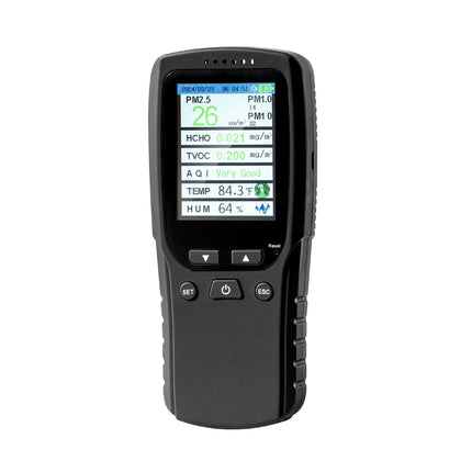 Air Quality Monitor 8-in-1, PM2.5 TVOC HCHO, Alarm
