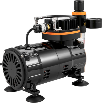 Airbrush Kit with Compressor, Dual-Action, 3 Nozzles