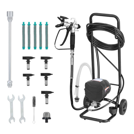 Airless Paint Sprayer, 650W 3000 PSI Cart, 50 ft Hose