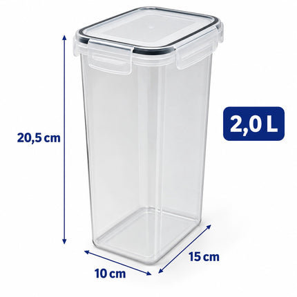 Airtight Food Storage Container Set with Click-Lock Lids, 10 Pieces, Tall