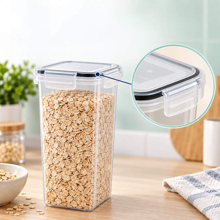 Airtight Food Storage Container Set with Click-Lock Lids, 10 Pieces, Tall