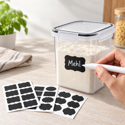Airtight Food Storage Container Set with Click-Lock Lids, 12 Pieces, Low