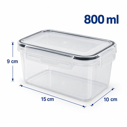 Airtight Food Storage Container Set with Click-Lock Lids, 12 Pieces, Low