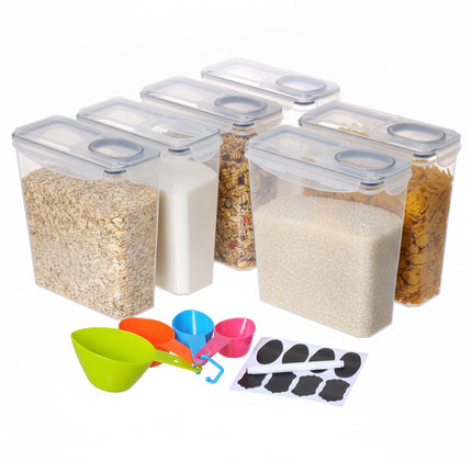 Airtight Food Storage Containers, 3.7L, 6-Pack