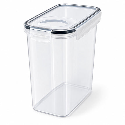 Airtight Food Storage Containers Set of 4 with Labels, Transparent