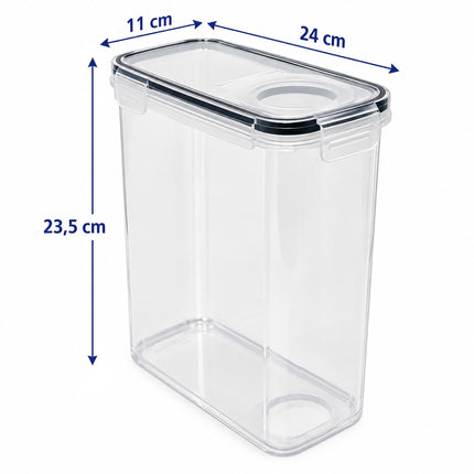 Airtight Food Storage Containers Set of 6 with Labels, Transparent