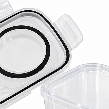 Airtight Food Storage Containers Set of 6 with Labels, Transparent