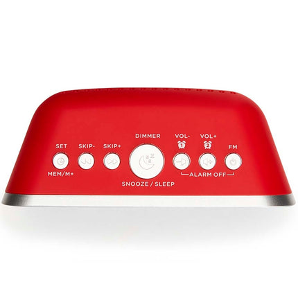 Alarm Clock with Dual Alarms and USB Charging Port, Red