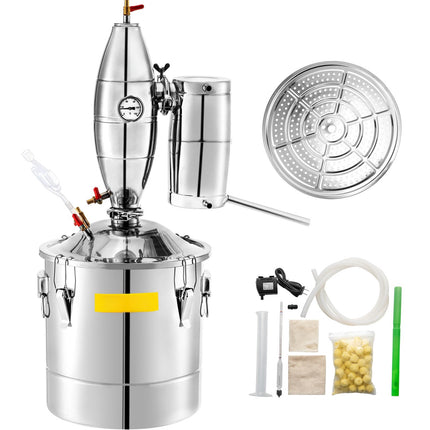 Alcohol Distiller 30L, 304 Stainless Still With Pump