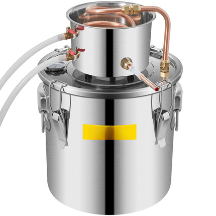 Alcohol Still Distillery Kit 5 Gal, Water Pump, Thermometer