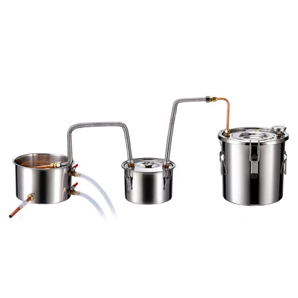 Alcohol Still Kit 3 Gal, Stainless Steel, Copper Coil, Dual Condenser