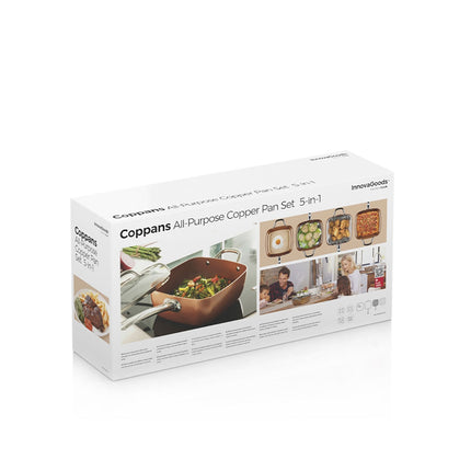 Allzweck-Kupferpfannen-Set 5 in 1 Coppans InnovaGoods 4-teilig