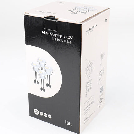 Kit de 4 lampes de marche Allan avec adaptateur secteur 12 V 3 000 K 5 lm IP67
