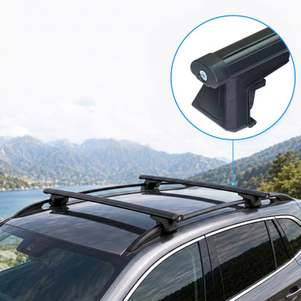 Aluminium Roof Bars, Black, 135 cm – Universal Fit