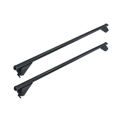 Aluminium Roof Bars for Closed Rails, Black, 124 cm