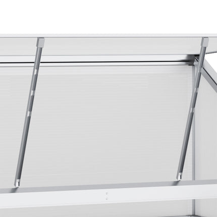 Aluminum greenhouse with foundation, 3-level cold frame