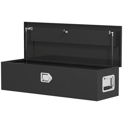 Schwarze Aluminium-Vorratsbox - Abschließbar, 99 x 33 x 25,5 cm