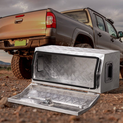 Aluminum Truck Bed Tool Box 30x13x13 In, T-Lock