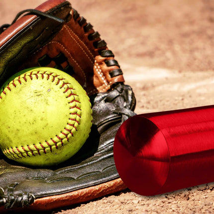 Batte de baseball en aluminium, rouge
