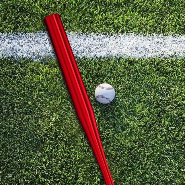 Aluminum baseball bat, red