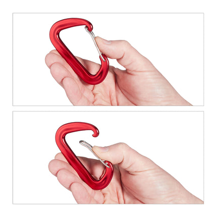 Aluminum carabiner, set of 4