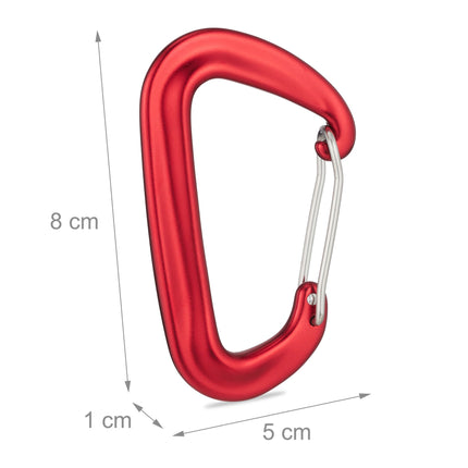 Aluminum carabiner, set of 4