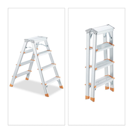 Aluminum double-sided stepladder