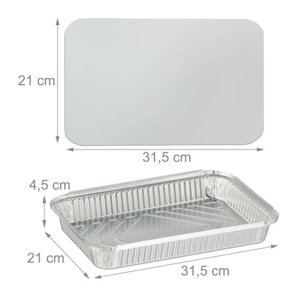 Aluminum molds with lids 25-pack