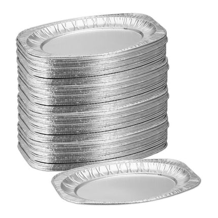 Aluminum serving plates, set of 100