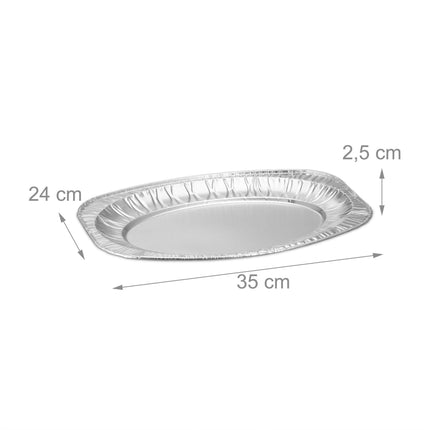 Assiettes de service en aluminium, lot de 25